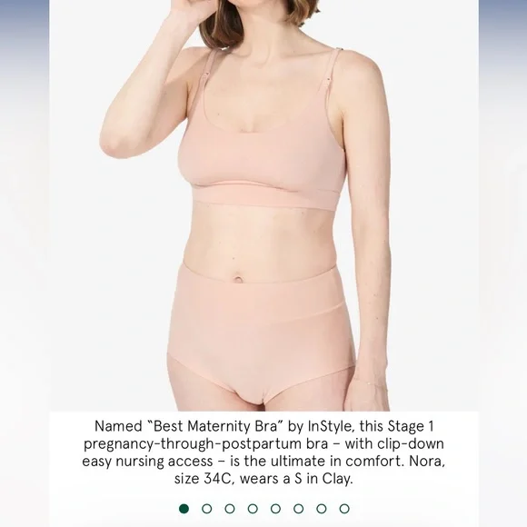 Women's Pink Ribbed Bralette - Picture 5 of 10